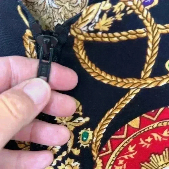 Vintage Bomber Gold Jacket Size: 16 - Picture 6 of 12